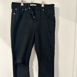 Levis Wedgie Black Jeans